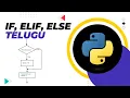 Conditional Statements in Python in Telugu Learn if elif else Fast