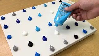 How to paint a deep blue forest  / Acrylic painting technique