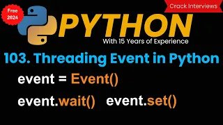 Threading Event in Python Multithreading Event wait Event set
