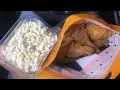 5 Friday Safeway 8 Piece Fried Chicken 3lbs of Mac Salad ASMR Mukbang Taste