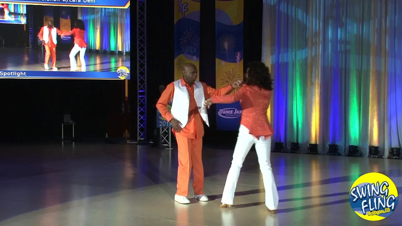 Swing Fling 2018 Pro Am Spotlight Leader Wendall McClellan with Lara Deni