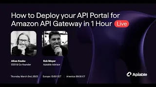 How to Deploy your API Portal for Amazon API Gateway in 1 Hour