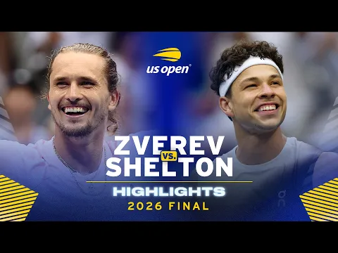 Alexander Zverev vs. Ben Shelton Highlights | 2026 US Open Final - YouTube thumbnail