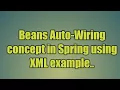 28 Beans Auto-Wiring concept in Spring using XML