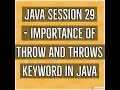 Java - throw and throws keyword in Java