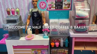 Grand Opening Using Barbie Barista Bakery