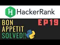 Solving Hackerrank with Python Bon Appetit Ep19