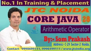 Core Java - 9 Java Language Arithmetic Operators SCJP OCJP by Som Sir Part-28