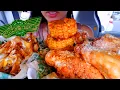 ASMR Wingstop Mukbang Garlic Parmesan Chicken Wings Voodoo Fries Eating Sound TWILIGHT