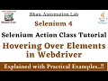 selenium action class tutorial part-1 hovering over elements in WebDriver automation testing