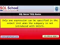 Only one expression can be specified in select list when the subquery is not introduced with EXISTS