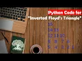 Learn Python in Tamil How to print Inverted Floyd s Triangle GURUKULA TAMIL
