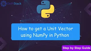 Get a Unit Vector using Numpy in Python