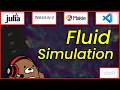 08x13 Real-Time Fluid Dynamics Simulation in Julia using Waterlily jl GLMakie jl and VS Code