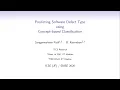 Predicting Software Defect Type using Concept-based Classification