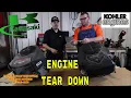 VISIT TO BIG BUCK MOWERS KOHLER AND KAWASAKI ENGINE TEAR DOWN WHY DID THEY FAIL