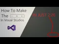 Visual Studios Basics How to make minimize maximize and close buttons with only 3 lines of code