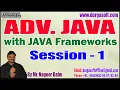 ADV JAVA with JAVA Frameworks tutorials Session - 1 by Mr Nagoor Babu On 23-06-2023 4PM IST