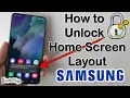 How to Unlock Home Screen Layout on Samsung Phone