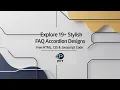Explore 19 Stylish FAQ Accordion Designs - Free HTML CSS JavaScript Code