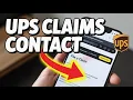 How to contact UPS claims - Direct Link
