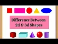 Difference Between 2d 3d Shapes Shapes 2d Shape 3d Shape