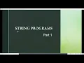 ICSE Grade 10 Java String Programs - Part 1