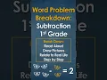 How to Teach 1st Graders Subtraction Word Problems