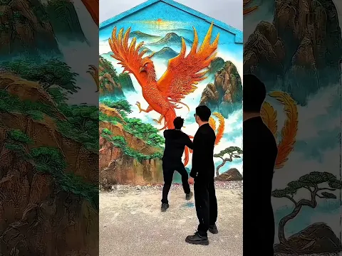 சுவரில் வரைந்த அற்புதமான 3D ஓவியம் 😍🤯