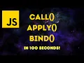 Call Apply and Bind Methods explained in 100 seconds - Learn JavaScript
