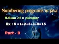 Java Numbering Programs Sum of Natural Numbers Java Interview Programs Java Telugu