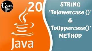 String tolowercase and touppercase Method in Java Java tutorial for beginners
