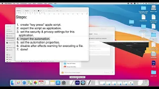 How to create an after effects automation that presses a keyboard shortcut on mac
