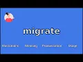 MIGRATE - Meaning and Pronunciation