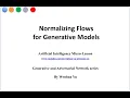 Normalizing Flows for Generative Models