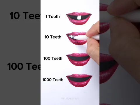 Teeth Drawing #shorts #drawing #art #sketch #teeth