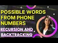 12 Possible words from phone numbers - Practise recursion and backtracking with me