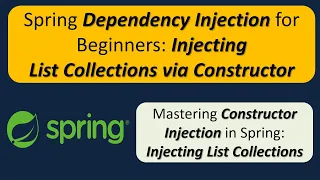 How to Inject List Collection using Spring dependency injection by constructor Spring Tutorial