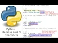 Python String Remove Last n Characters