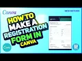 How to Make a Registration Form in Canva Step-by-Step Tutorial 2025