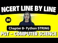 PGT - Computer Science NCERT Line By Line PYTHON