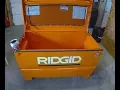 How does the RIDGID Jobsite Box Lock with a recessed Masterlock