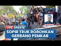 Download Lagu Aksi Demo Tolak Pembatasan Jam Operasional, Ratusan Sopir Truk Robohkan Gerbang Pemkab Subang