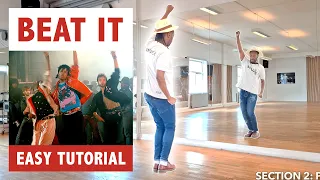 "BEAT IT" DANCE TUTORIAL MICHAEL JACKSON | SLOW EASY STEP BY STEP TUTORIAL W EXPLANATIONS