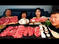Grilled Hanwoo Home grown vegetables - Mukbang eating show
