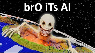 What if AI Swallows the Earth? - simulated by Minecraft