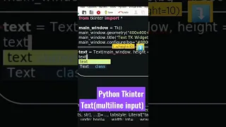 How to create A multiline text input with Python Tkinter