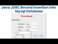 Java JDBC Record Insertion into Mysql database