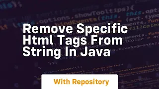 Remove specific html tags from string in java