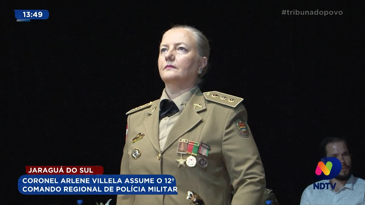 Jaraguá do Sul: Coronel Arlene Villela assume o 12º Comando Regional de Polícia Militar